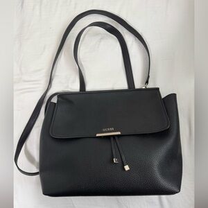 Guess Black Pebbled Shoulder Bag